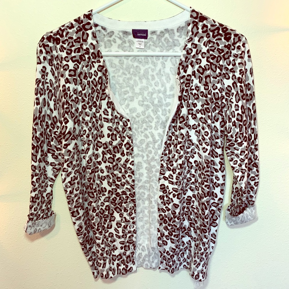 Leopard print cardigan